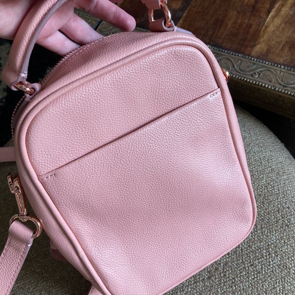 Mimco Bags Mimco Glory North South Hip Bag Blush Pink Detailed With